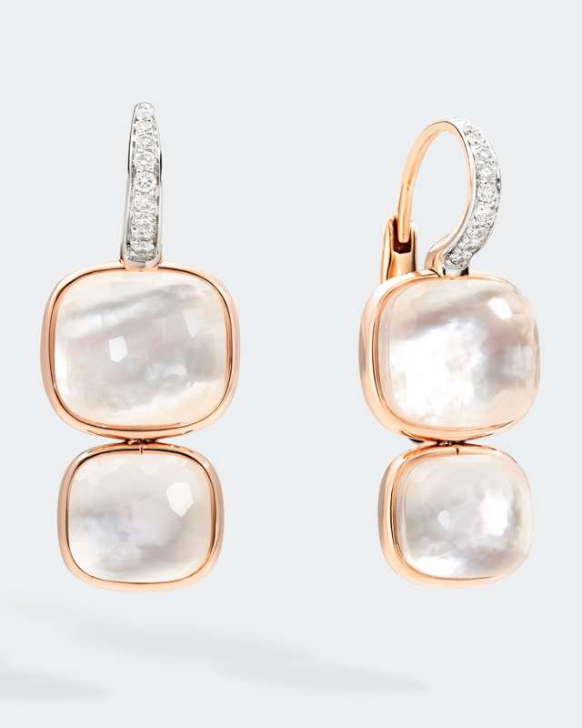 Nudo Earrings in White Topaz